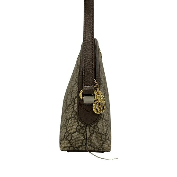 Auth GUCCI Ophidia 499621 Beige Dark Brown Multi PVC Leather Canvas Shoulder Bag - Picture 3 of 16